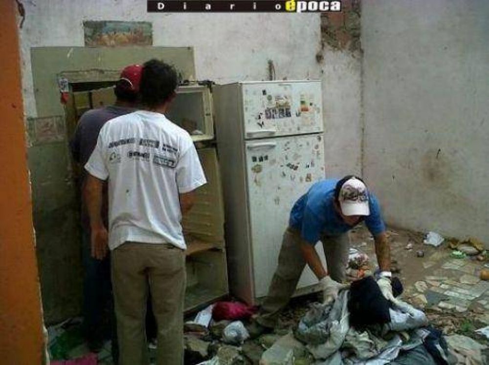 Cay� el techo de una casa sobre dos menores
