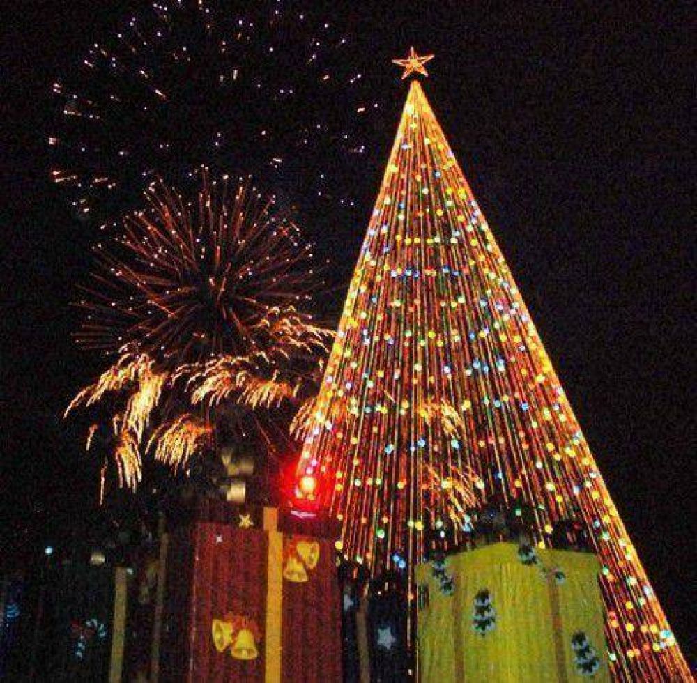 Se encendi� esta noche el �rbol de Navidad