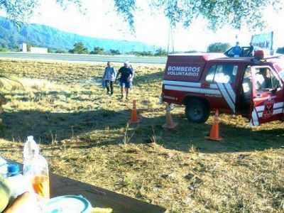 Los bomberos de Valle Viejo recibieron a los peregrinos