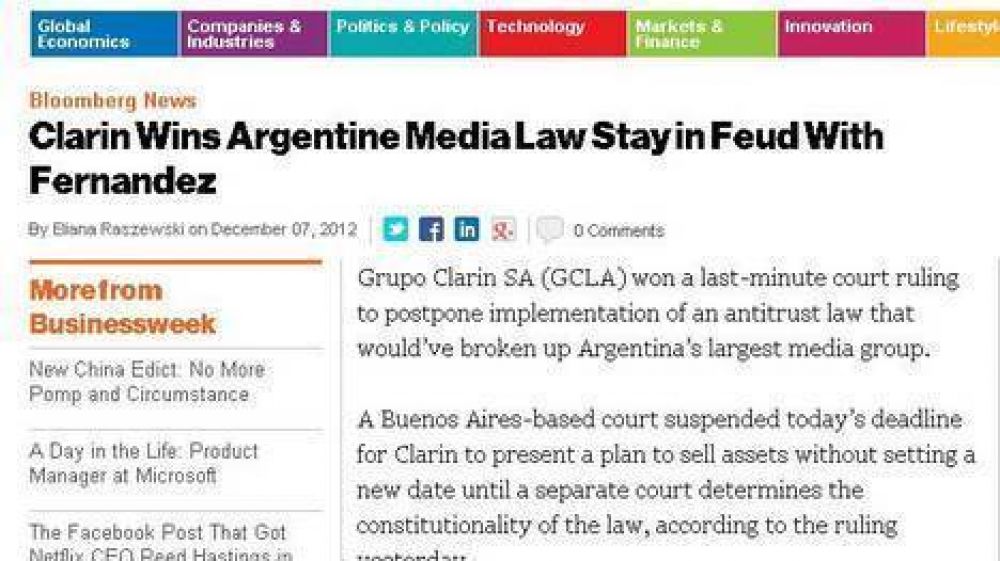 En el exterior hablan de un intento de amordazar a los medios argentinos