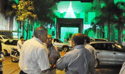 Se realiz� el encendido de las luces navide�as en el microcentro. 