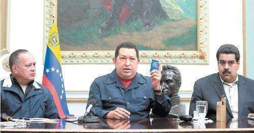 Ch�vez pide a los venezolanos que voten a Maduro para remplazarlo