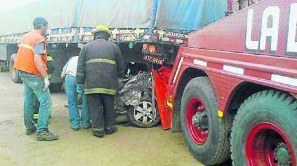 La tormenta provoc� un choque en cadena