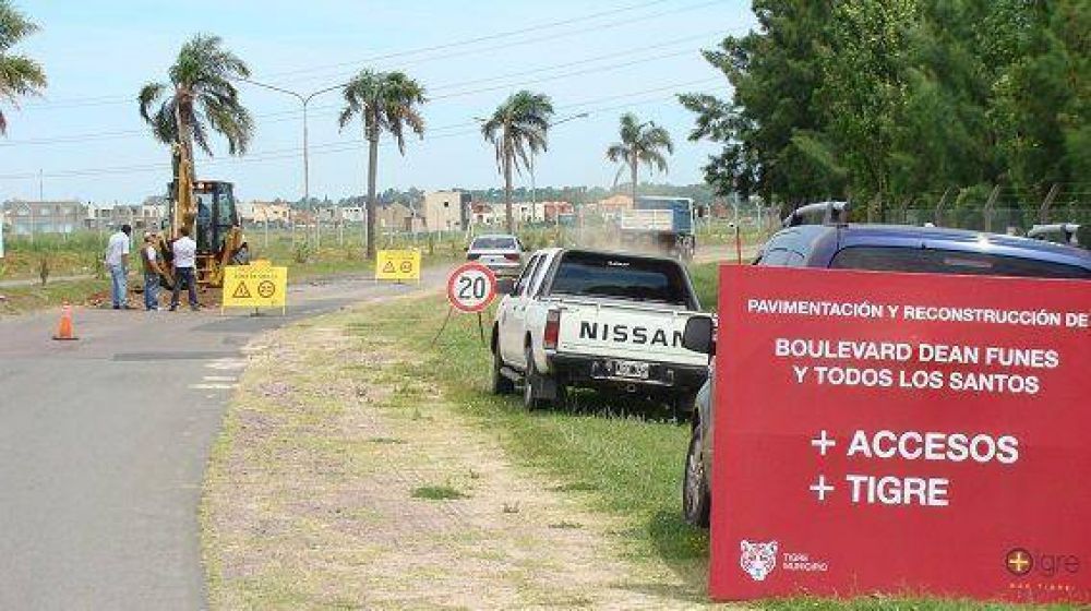 Pavimentaci�n en Dean Funes y el Boulevard de Todos los Santos