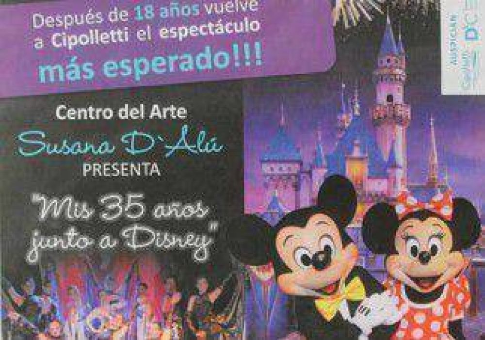 Los personajes de Disney llegan a Cipolletti 