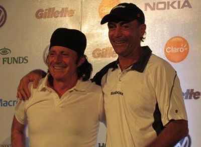 Vilas y Clerc, los verdaderos animadores en la presentaci�n de los partidos entre Federer y Del Potro