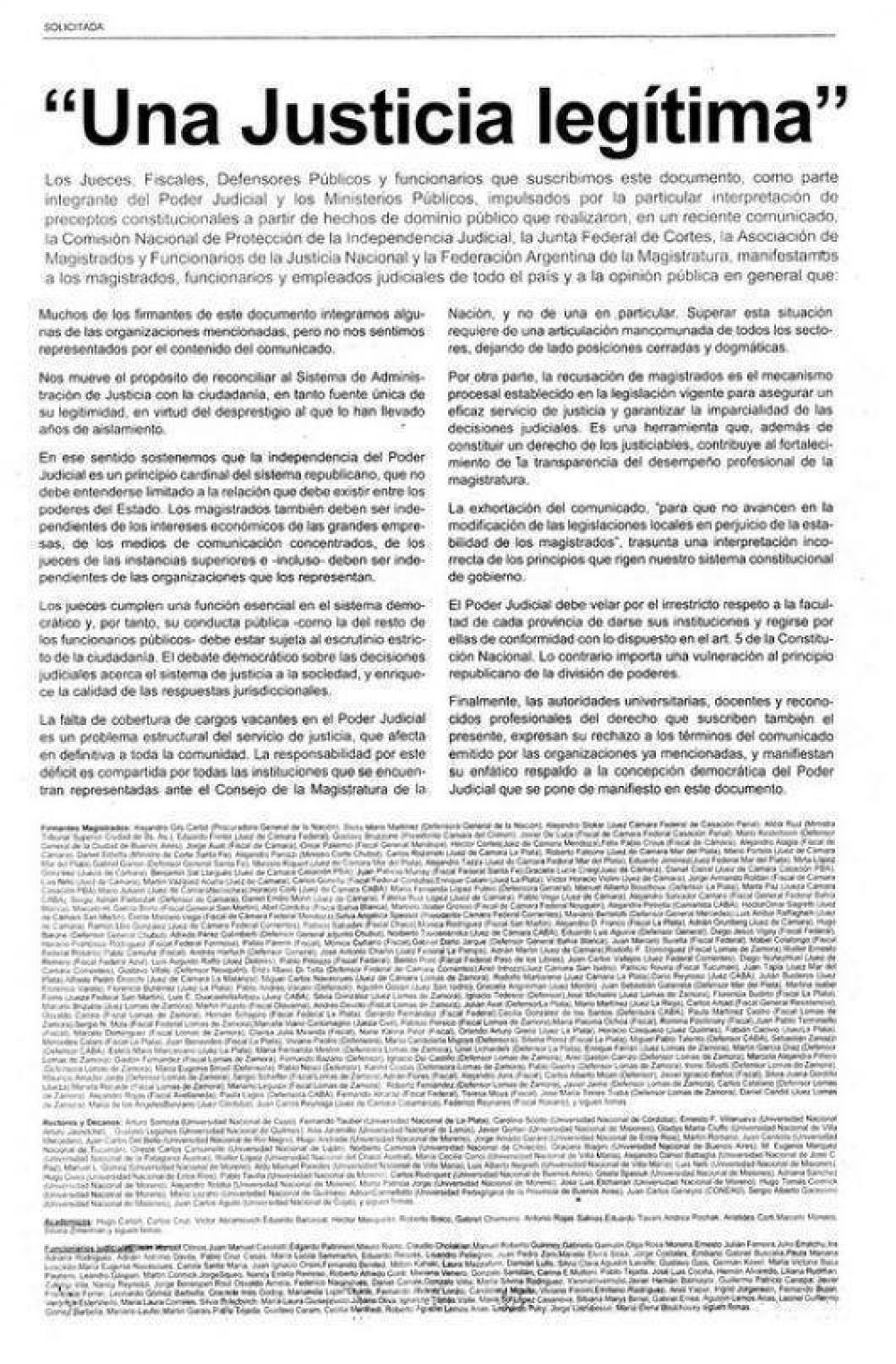 Jueces y funcionarios abogan por "una Justicia m�s democr�tica"