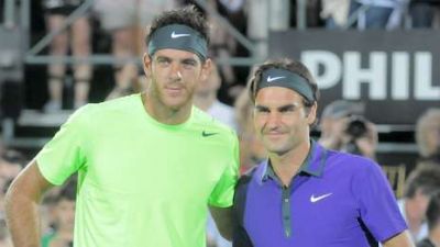 Del Potro super� a Federer en la primera de los dos exhibiciones en Tigre
