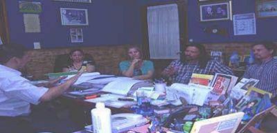 El Defensor con dirigentes gremiales 