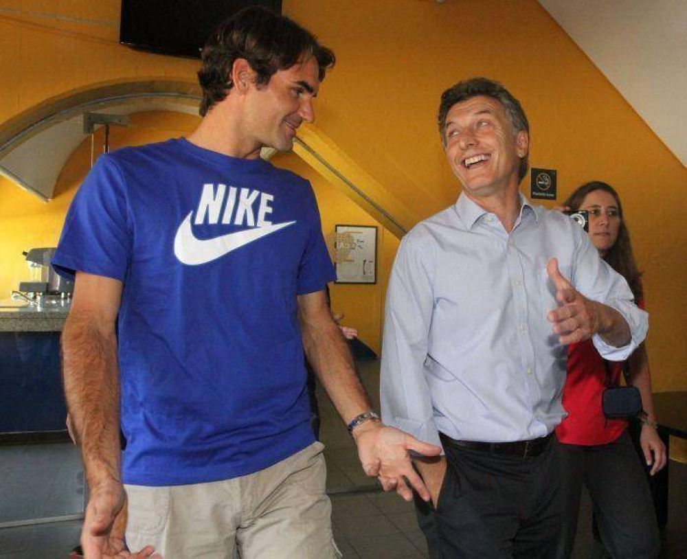 Federer se reuni� con Macri en la Bombonera