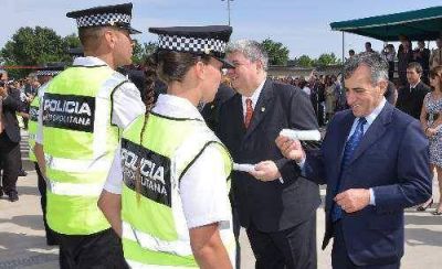 Cariglino acompa�� a Macri en el egreso de cadetes de la Metropolitana
