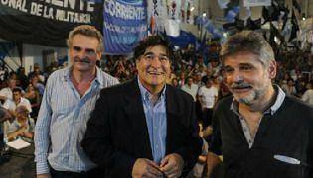 Acto de la militancia kirchnerista en la ex ESMA