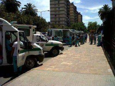 Personal del SAME Jujuy reclam� frente a Casa de Gobierno por incumplimiento de parte de autoridades de Salud