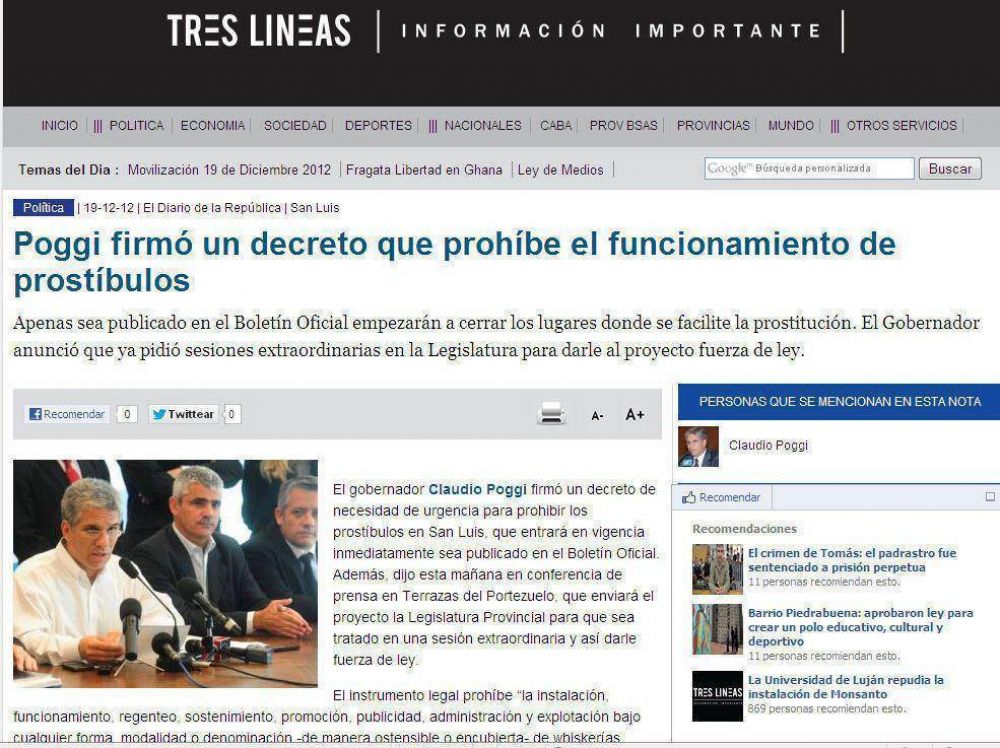 Trata de Personas: Una medida de la que hablo el pa�s