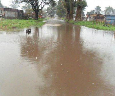 Calles anegadas y una familia evacuada en Mar del Plata