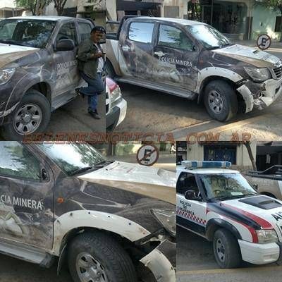 Choc� camioneta de la Polic�a Minera