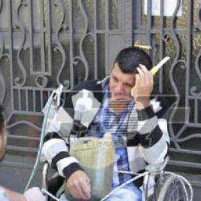 Momentos dram�ticos en el centro: un hombre se quiso prender fuego a lo bonzo
