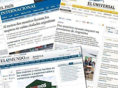 Argentina vuelve a ser noticia en el exterior por la escalada de saqueos