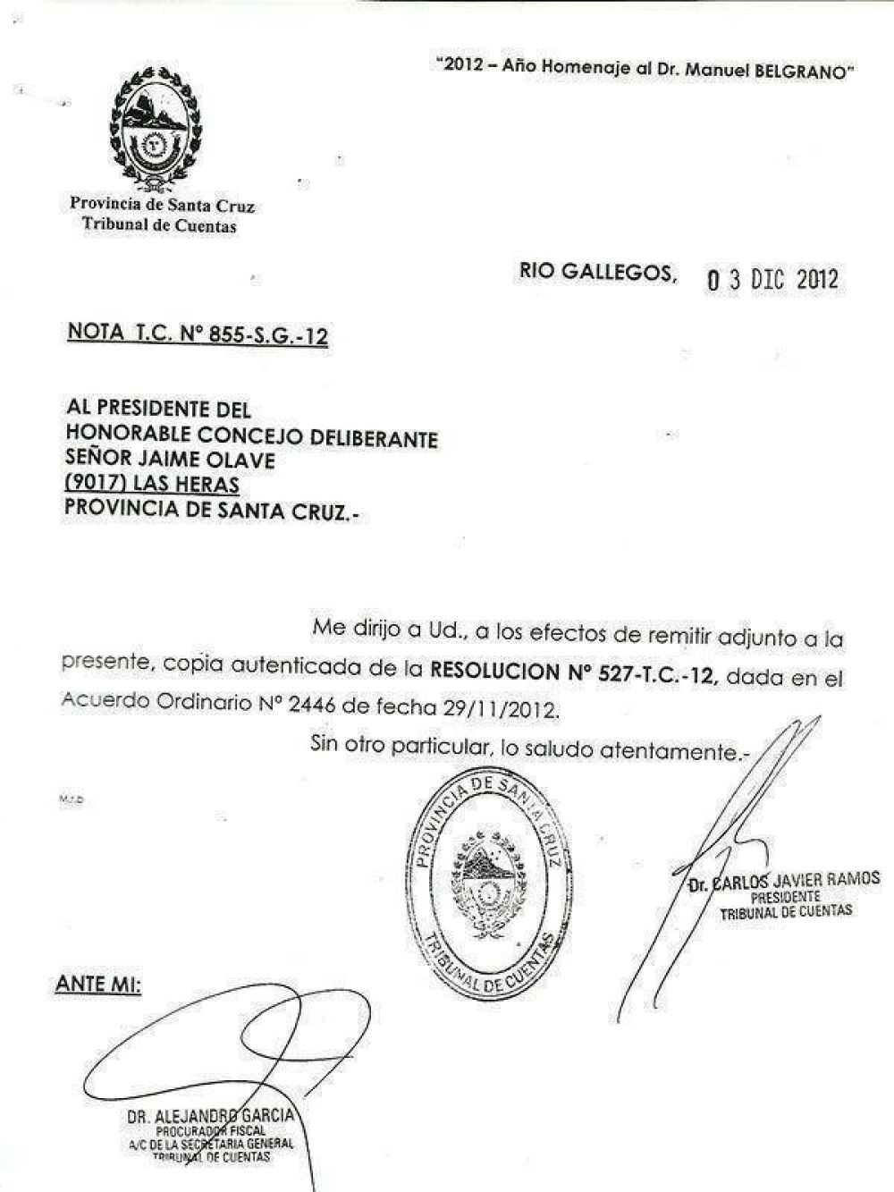 Cuestiones de N�meros: El Tribunal de Cuentas intim� a funcionarios municipales y legislativos de Las Heras