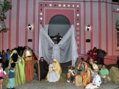 Pusieron en escena el tradicional el pesebre viviente 