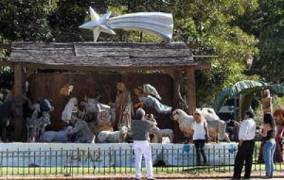 Un pesebre gigante en Monserrat