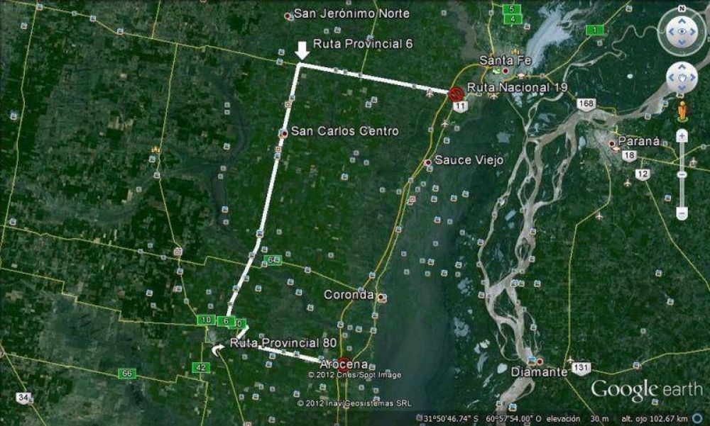 La autopista y la ruta 11 siguen cortadas por el Colastin� 