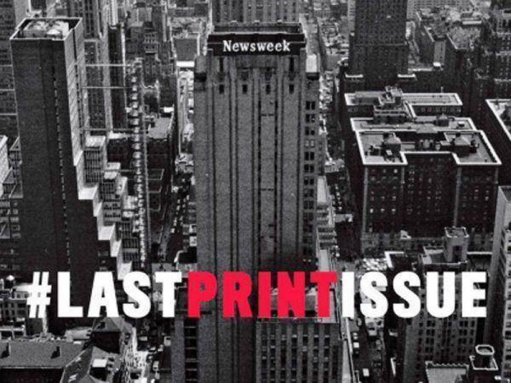 La simb�lica portada de despedida de Newsweek