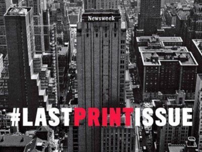 La simb�lica portada de despedida de Newsweek