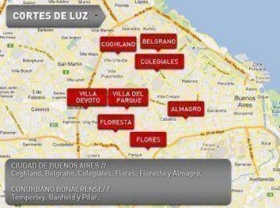 Siguen los cortes de luz en la Ciudad y el conurbano
