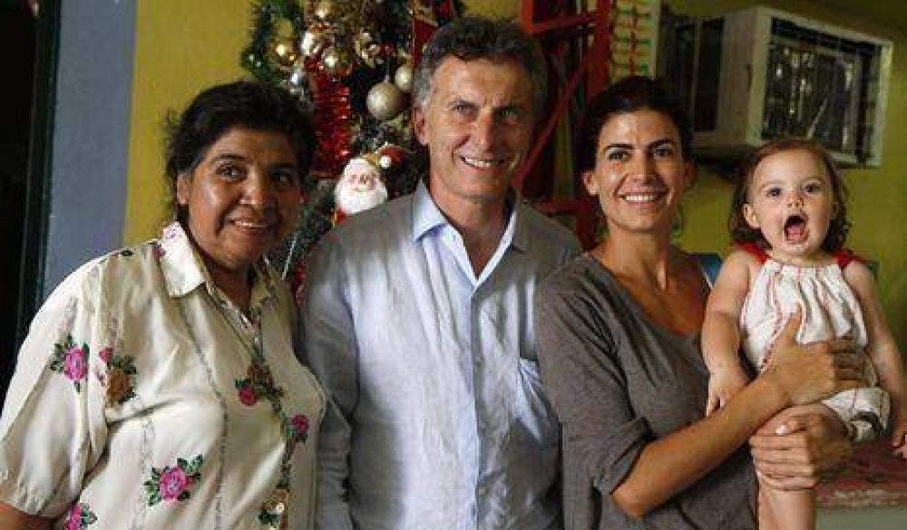 Macri visit� Los Piletones para Navidad