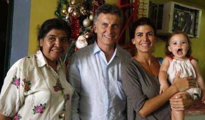Macri visit� Los Piletones para Navidad