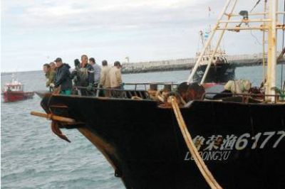 Arribaron al puerto local los buques chinos que pescaban ilegalmente