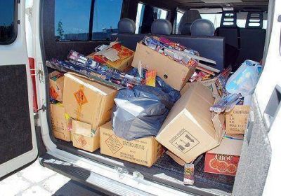 Brown: decomisaron e incineraron m�s de 600 kilos de pirotecnia ilegal