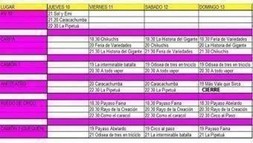 Confirman Festival Infantil