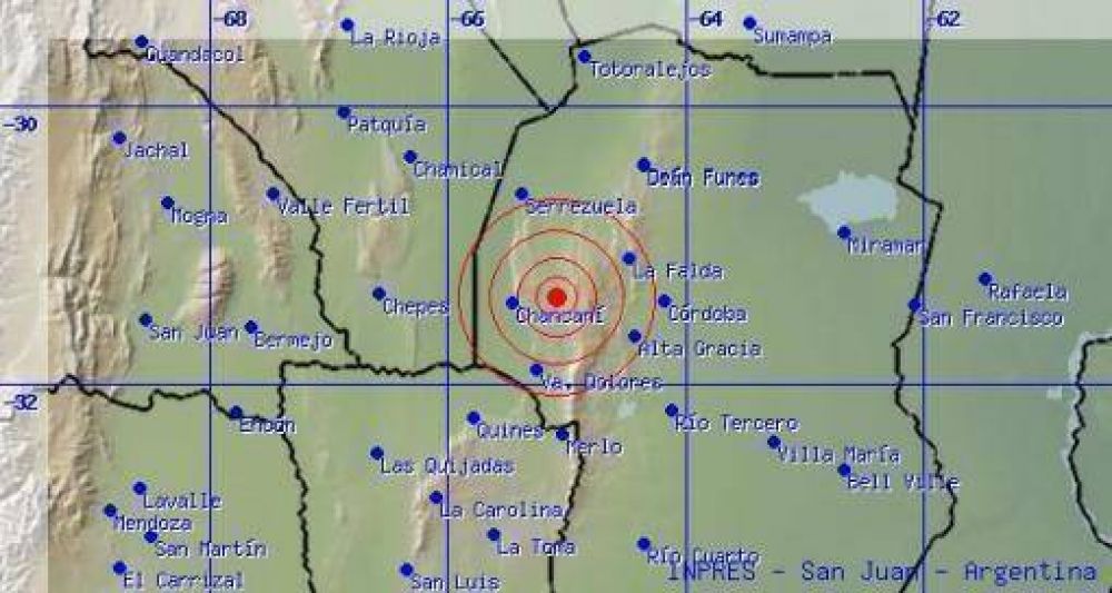 Un sismo de casi 5 grados en la escala de Richter caus� alarma en C�rdoba