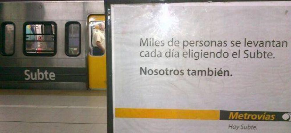 Oportunista campa�a de Metrov�as para quedarse en el subte