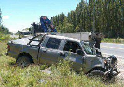 Impactante vuelco en la Ruta 151