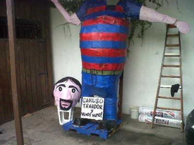 Los hinchas de Quilmes festejar�n A�o Nuevo con un mu�eco de Caruso