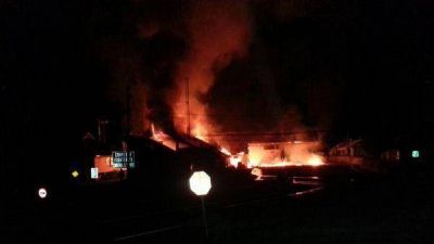 Un incendio destruy� el paso Samor� del lado chileno  