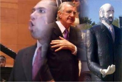 El himno de Gioja "casi" m�s rid�culo que la estatua de Gildo Insfr�n. La diferencia: Gioja pidi� disculpas e investiga a sus funcionarios