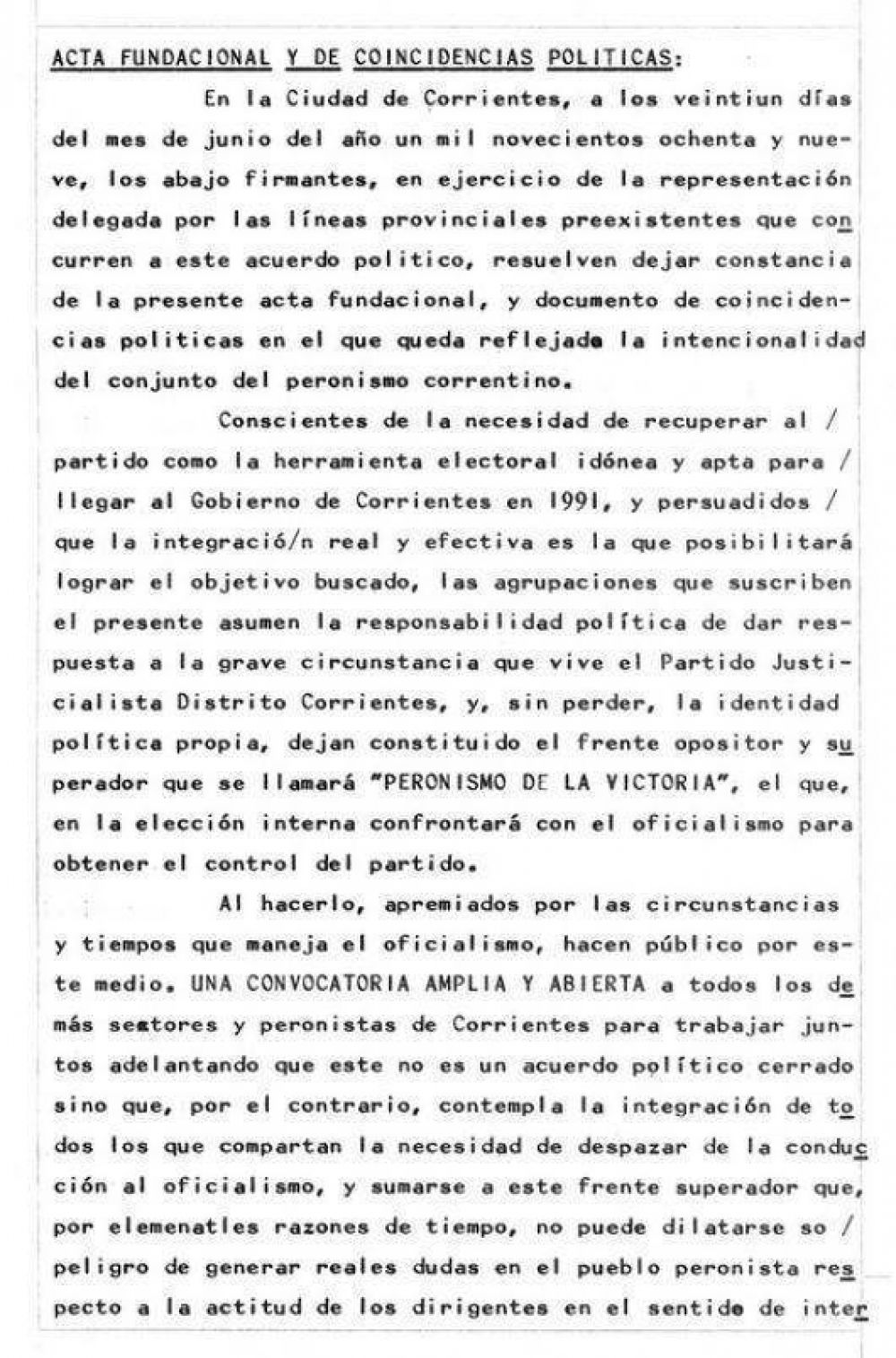 A 22 a�os de un punto de inflexi�n en el PJ de Corrientes