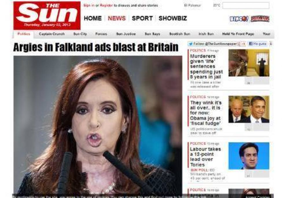 C�mo reflejaron los medios ingleses la carta de CFK por las Islas Malvinas