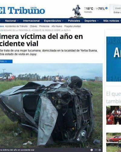 Una tucumana muri� en un accidente en Rosario de la Frontera 