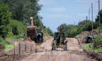 Comenz� la pavimentaci�n del viejo camino a Luj�n