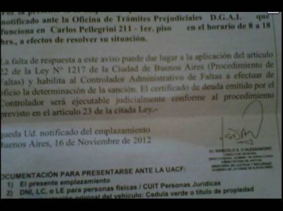 Macri envi� intimaciones masivas a vecinos de Diamante por infracciones de tr�nsito falsas 
