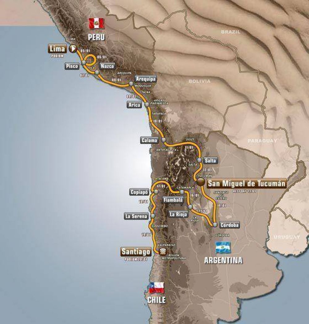 Comienza el Dakar 2013 con Tucumn como sede de descanso 