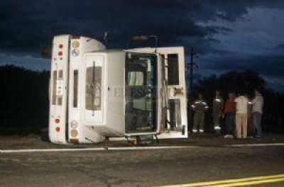 Volc� un cami�n recolector en la ruta 38: hay un herido 