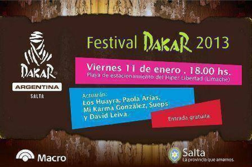 Festival con artistas salte�os para recibir al Rally Dakar 