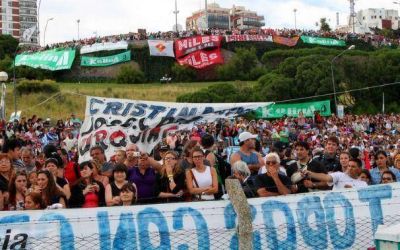 Militantes apoyaron a Cristina y curiosos disfrutaron del espect�culo
