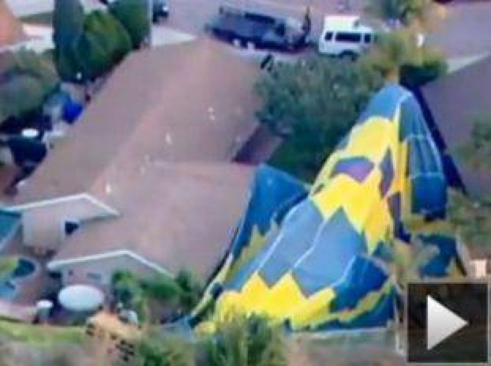 Cae globo aerost�tico donde festejaban una boda